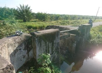 Jembatan di Jorong Muaro Putuih Ambruk