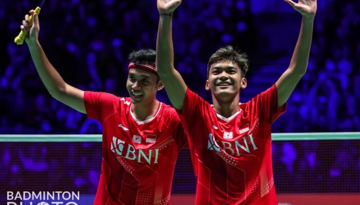 Taklukan Senior, Ganda Muda Indonesia Fikri/Bagas Juara All England 2022