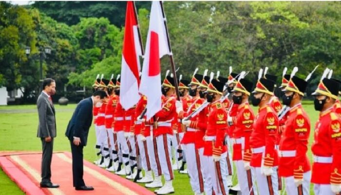 Presiden Jokowi Sambut Kunjungan Resmi PM Jepang di Istana Bogor