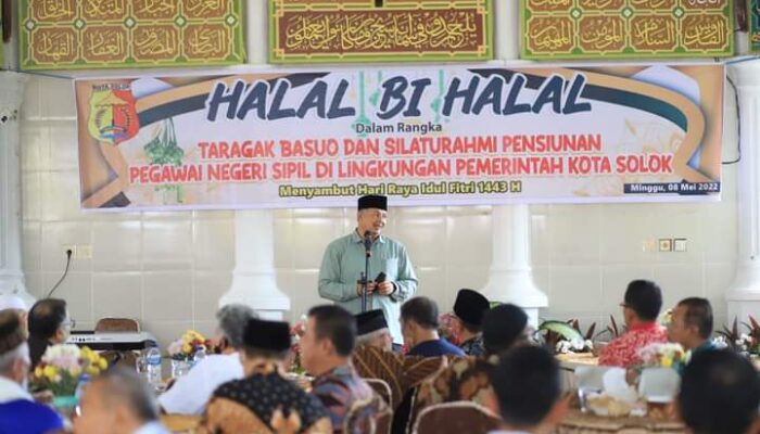 Halal Bihalal dengan Pensiunan, Walikota Solok Paparkan Progres Pembangunan Kota
