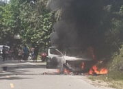 Mobil Dinas BMKG Padang Pariaman Terbakar