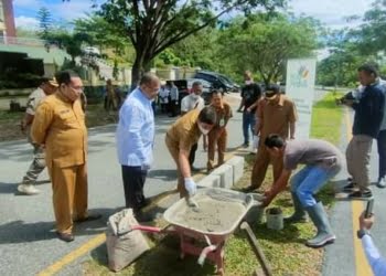 Gunakan FABA, PLTU UPK Ombilin Bangun Kanstin Jalan Protokol Kota Sawahlunto