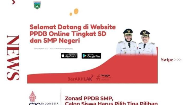 Berikut Link, Jadwal dan Cara Pendaftaran PPDB Online SMP Padang Panjang
