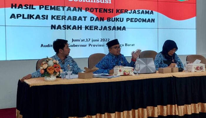 Tingkatkan Kerjasama Daerah, Pemprov Sumbar Kenalkan Aplikasi KERABAT dan Buku Pedoman Naskah Kerjasama