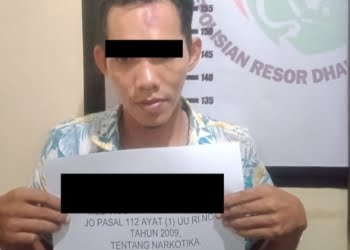 Nyabu! Pria 39 Tahun Ditangkap Satres Narkoba Polres Dharmasraya di Jorong Sakato Sungai Rumbai