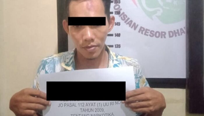 Nyabu! Pria 39 Tahun Ditangkap Satres Narkoba Polres Dharmasraya di Jorong Sakato Sungai Rumbai