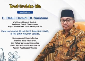Sebelum Dimakamkan Sore Nanti, Jenazah Rasul Hamidi Disemayamkan di Rumah Duka di Sungai Rumbai