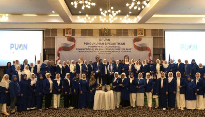 Pelantikan Pengurus PUAN Sumbar, Intan Meminta Rapatkan Barisan untuk Pemilu 2024