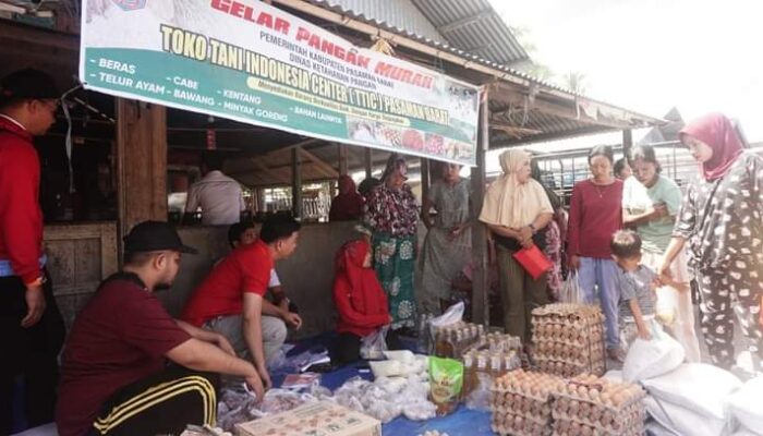 Dinas Ketahanan Pangan Pasbar Masuk ke Jorong Nagari Gelar Pasar Sembako Murah