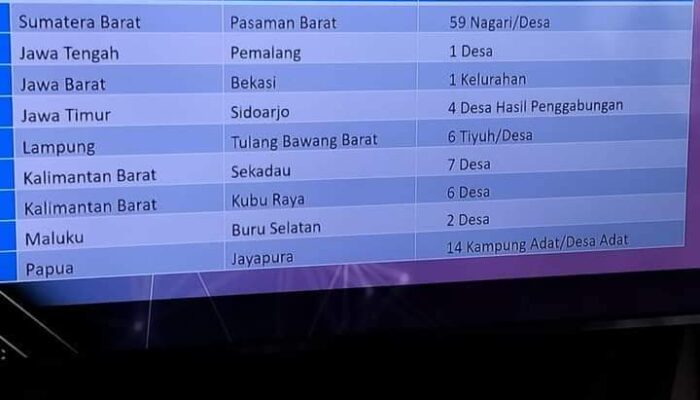 Sah! Kemendagri Terbitkan Kode Desa, 59 Nagari Resmi Terbentuk di Pasaman Barat