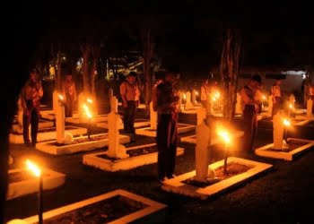 Apel Kehormatan dan Renungan Suci di TMP Kusuma Sakti Padang Panjang Berlangsung Khidmat