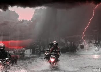 Rabu 31 Agus 2022: Kota Padang Berpotensi Hujan Petir Siang dan Malam Hari, Berikut Info Cuaca Sumatera Barat