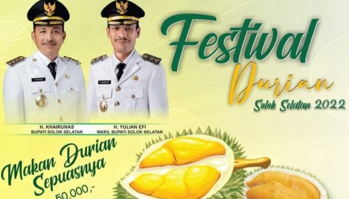 Bagi Pecinta Durian? Yuk..! Hadiri Festival Durian Solok Selatan, Ini Jadwalnya
