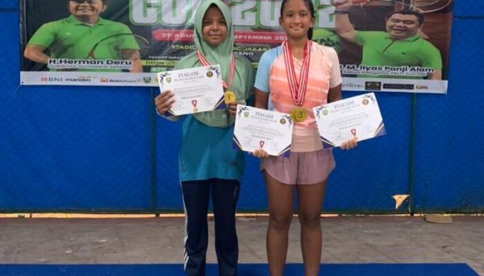 Kejurnas Piala Gubernur Sumsel 2022, Atlet Tenis Putri Lima Puluh Kota Sabet Medali Emas