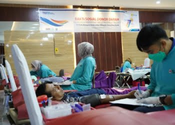 Keluarga Besar PLN UIW Sumbar Beramai-ramai Donor Darah Dalam Rangka Bakti Sosial HLN ke-77