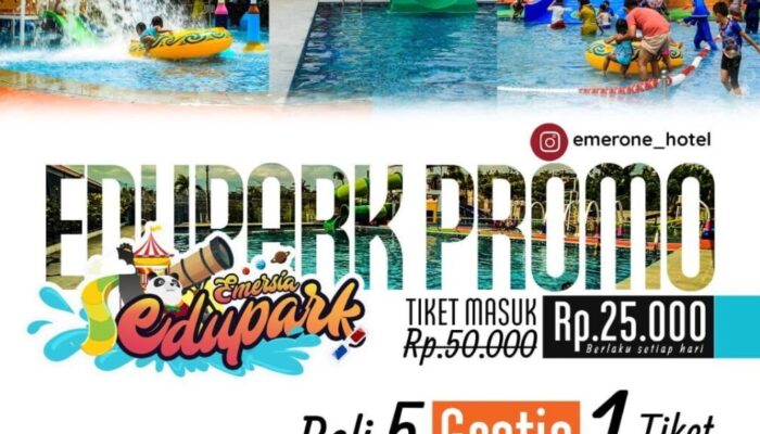 Cukup Rp25K, Nikmati Permainan Wahana Air di Edupark Emerone Hotel Batusangkar