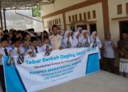 Terima 100 Paket Daging dari YBM PLN, Santri Dhuafa Ponpes Waratsatul Anbiya Solok: Alhamdulillah…! Terima Kasih PLN