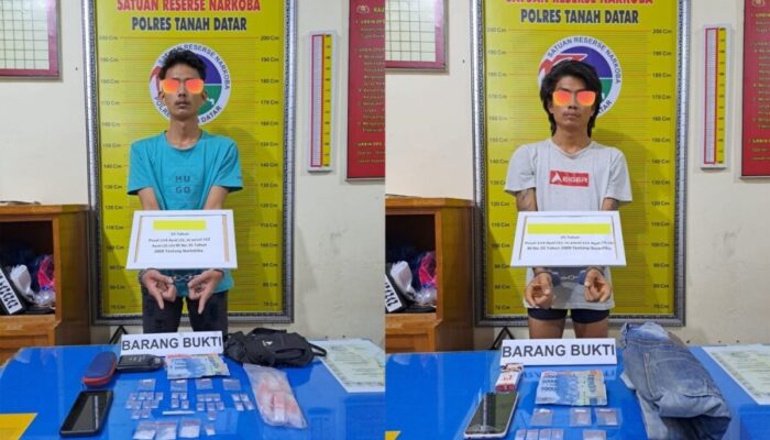 Dua Pengedar Sabu Diringkus Tim Tarantula Satresnarkoba Polres Tanah Datar