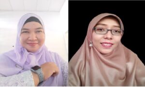 Guru MTsN 1 Padang Novi Yarli dan Rusyda Masyhudi