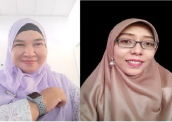 Guru MTsN 1 Padang Novi Yarli dan Rusyda Masyhudi