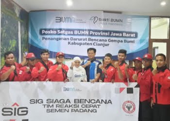 Tiba di Cianjur, TRC Semen Padang Berkoordinasi dengan BUMN Peduli