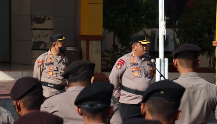 Pilkades Serentak, Kapolres Donggala Beri Arahan Personel BKO Ditsamapta Polda Sulteng