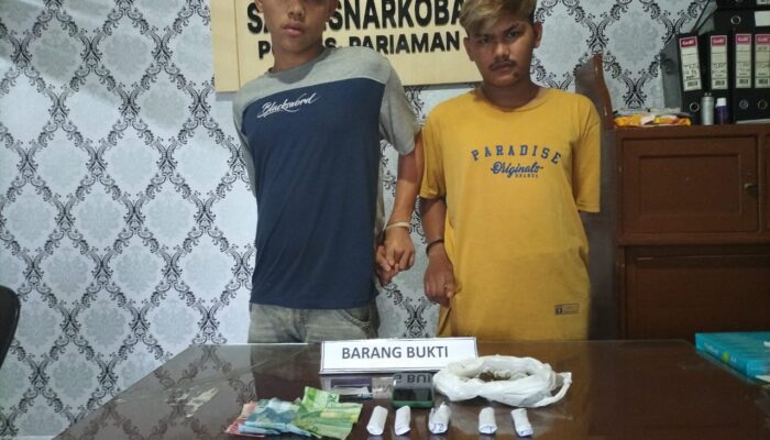 Dua ABG Terpaksa Berurusan dengan Mata Elang Satresnarkoba Polres Pariaman