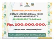Baznas Ikut Partisipasi Pada MTQ Tingkat Dharmasraya Sebesar Rp100 juta