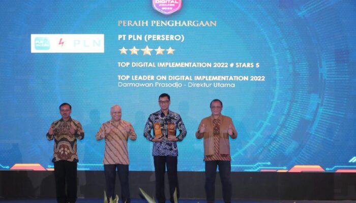 Terbukti Urusan Listrik Jadi Mudah, Layanan Digital PLN Raih “Top Digital Awards 2022” Level Stars 5