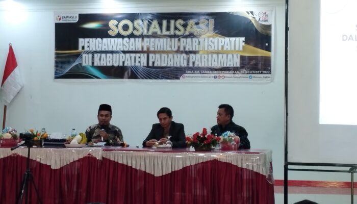 Bawaslu Padang Pariaman Gelar Sosialisasi Pengawasan Pemilu Partisipatif