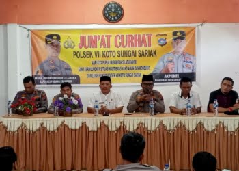 Jumat Curhat di Nagari Sungai Sariak, Kapolsek VII Koto Imbau Masyarakat Aktifkan Lagi Poskamling
