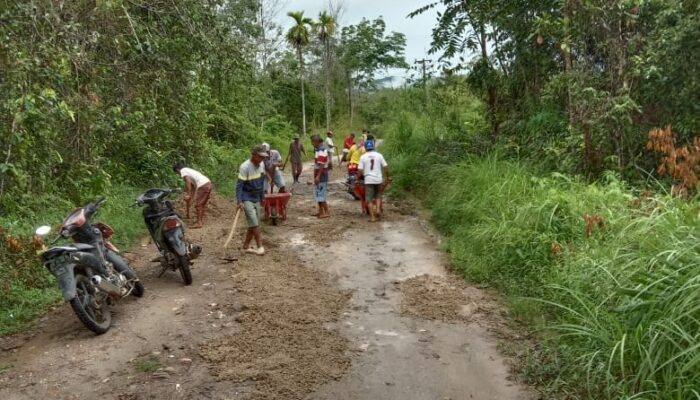 Warga Jorong Lubuak Tabuan Laksanakan Goro Pembersihan Jalan
