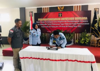 Tingkatkan Pelayanan Berintegritas, Rutan Padang Canangkan Komitmen Pembangunan Zona Integritas
