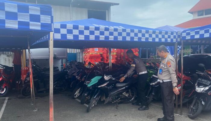360 Unit Sepeda Motor Tanpa Pelat Nomor Dikandangkan, Dirlantas Polda Sumbar: Tilang Manual Masih Diterapkan