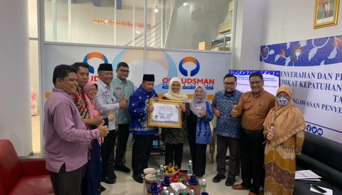 Agam Raih Penghargaan KSPP 2022 dari Ombudsman RI