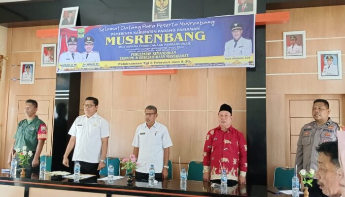Camat Kecil Ardinata Buka Musrembang Kecamatan Sungai Geringging