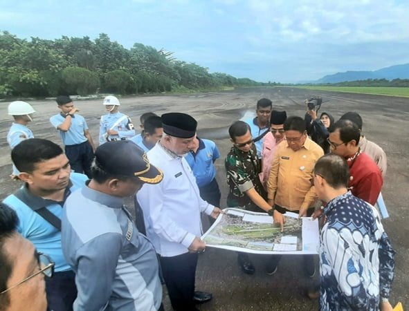Pemprov Sumbar meninjau Lapangan Lanud Sutan Sjahrir lokasi perhelatan iven Penas Tani beberapa waktu lalu. IST