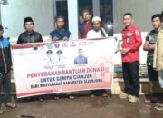 PMI Sijunjung Serahkan Bantuan Langsung Korban Gempa Cianjur