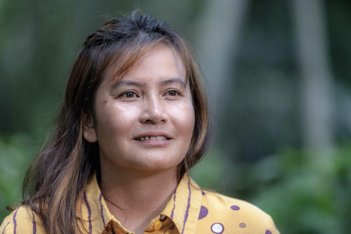 Portrait of Delima Silalahi, Program Director of KSPPM, an NGO based in Parapat, North Sumatra. Photographed on June 2nd, 2021.