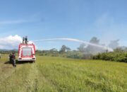 Personel PK Lanud Sutan Sjahrir Gelar Simulasi Fire Rescue