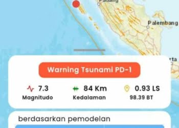 BREAKINGNEWS: Berpotensi Tsunami, Gempa M7,3 Guncang Sumatera Barat