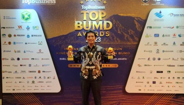 TOP Brand BUMD 2023, Perumda Tirta Sanjung Buana Sabet Dua Penghargaan