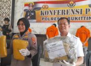 Polresta Bukittinggi Gagalkan Pengiriman 17,4 Kg Ganja