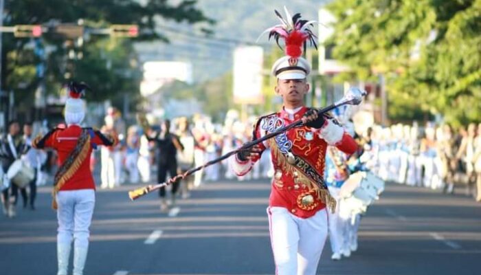 Pukau Warga Kota, 250 Praja Gita Abdi IPDN Sumatera Barat Tampil Ciamik di Car Free Day Padang