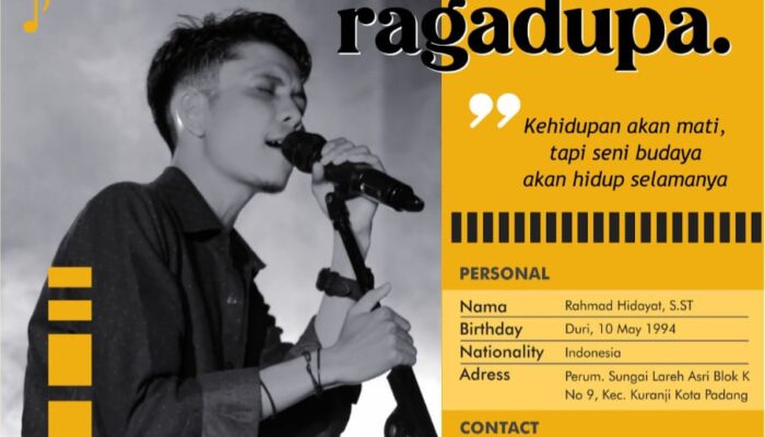 Ragadupa, Penyanyi Asal Sumatera Barat Sukses Rilis Album Perdana “Media Rasa”