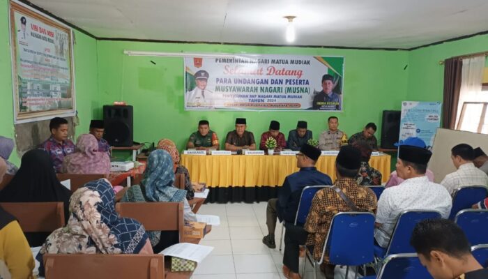 Tok! Musna Matua Mudiak Tetapkan Program Pembangunan Nagari 2024 dan Usulan RKPNag 2025