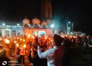 Pawai Obor Awali Rangkaian Kegiatan di Nagari Tanjung Balik untuk Sambut Tahun Baru Islam 1445 Hijriah