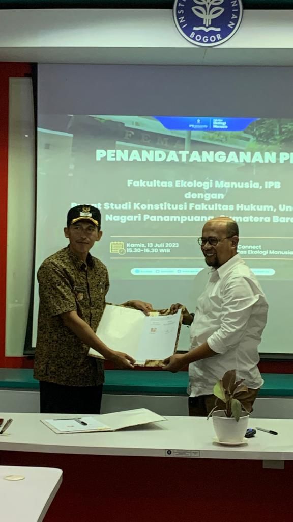Nota Kerja Sama antara Nagari Panampuang dan IPB
