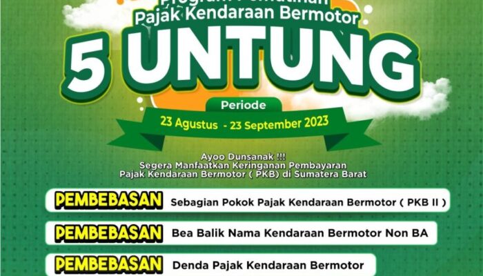 Kaba Baik Dunsanak! Ado Pamutiahan Pajak Kandaraan Baliak dari Pamarintah Provinsi