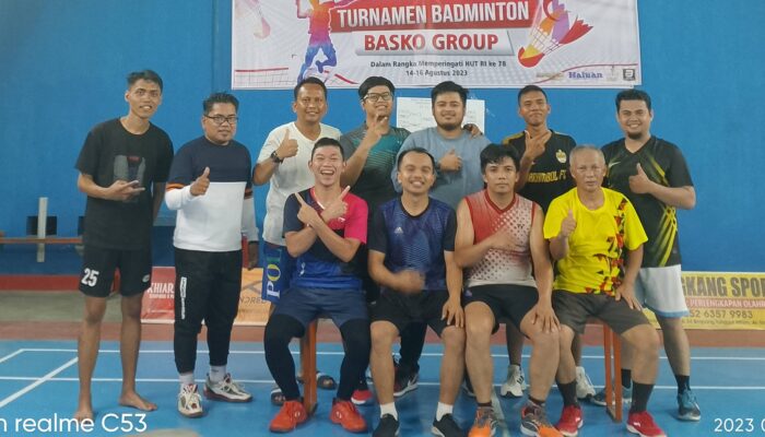 Final Turnamen Badminton Basko Group 2023: Pasangan Muda Taklukan Ganda Berpengalaman